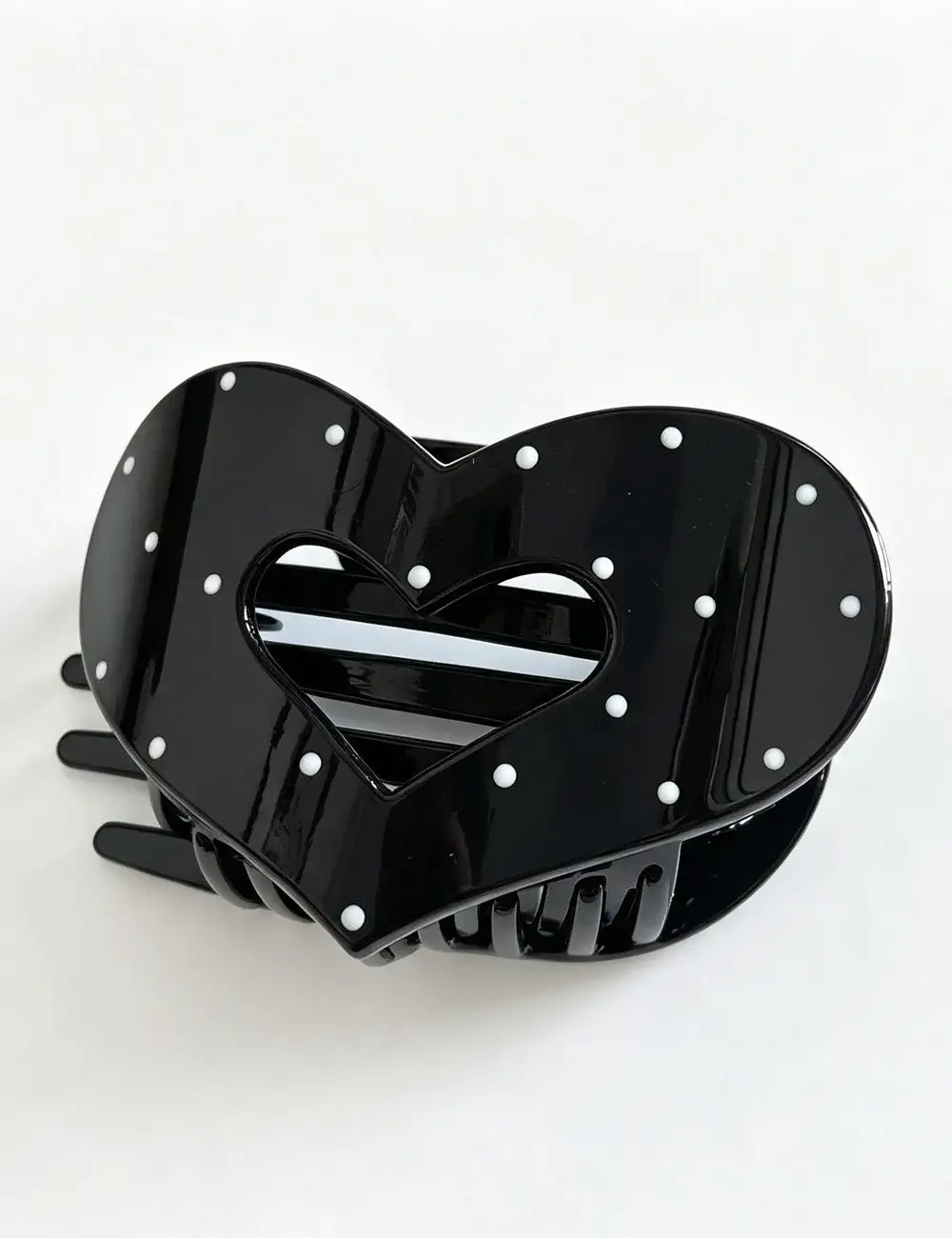 Heart Hollow Dots Print Hair Hair Claw Clip