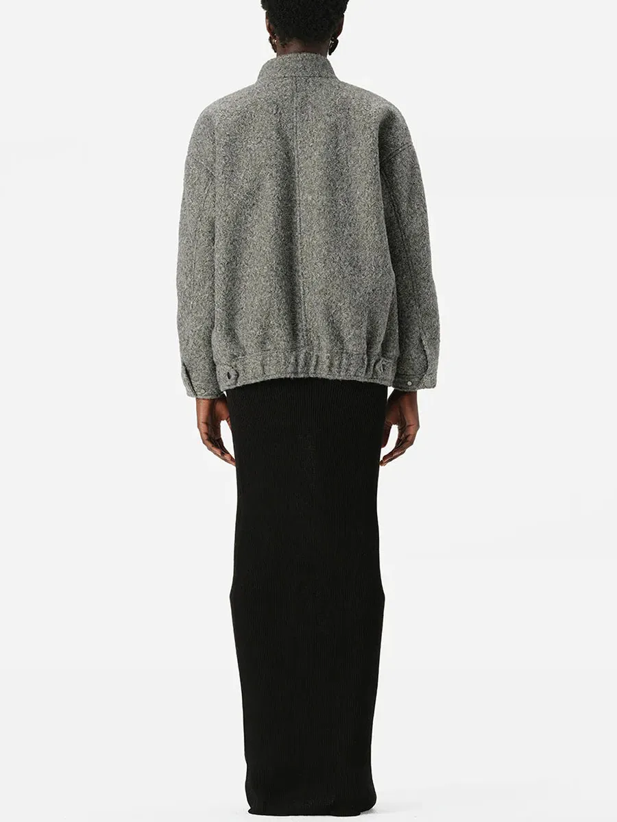 POCKETED DROPPED SHOULDER JACKET