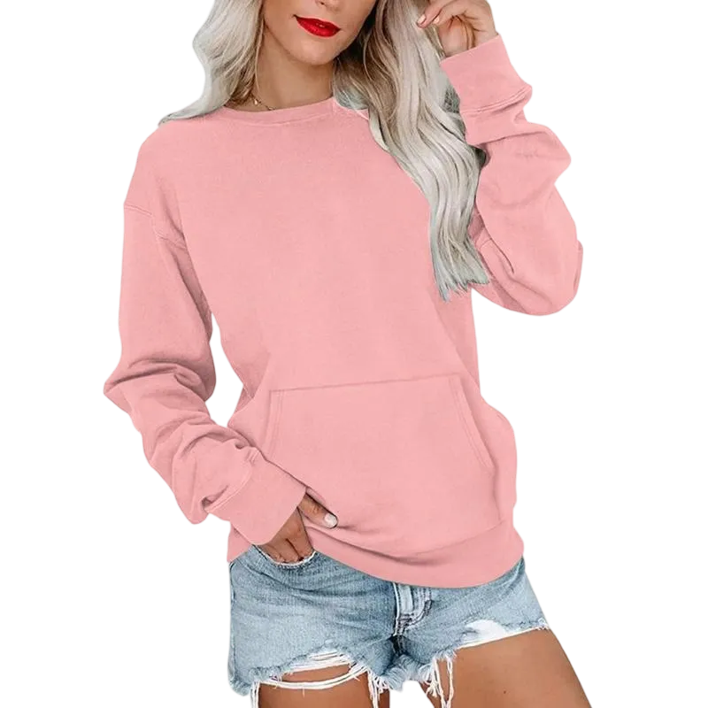 8PACK-Women's Crewneck Hoodless Sweatshir