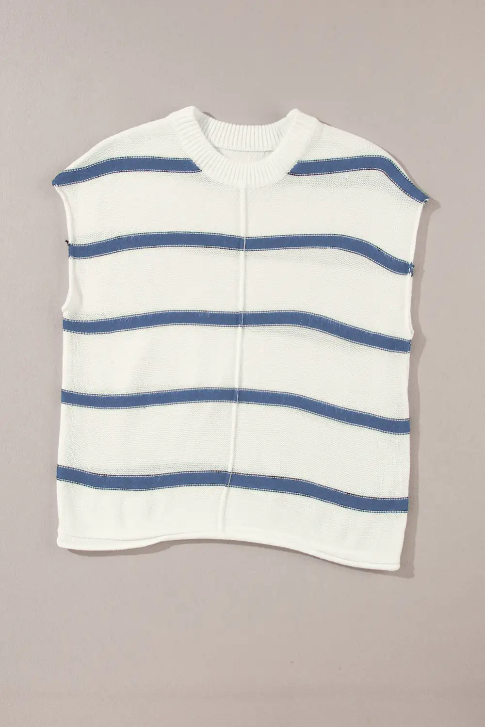 Striped Batwing Sleeve Knit T-Shirt