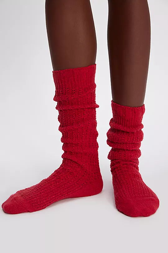 Slouch Socks Red