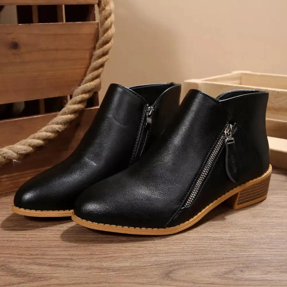 Block Heels Ankle Boots