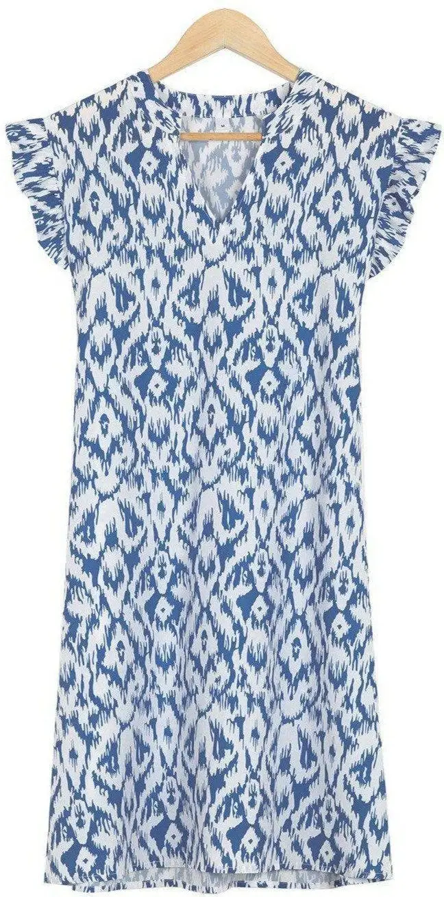 Shift Gears Printed Dress
