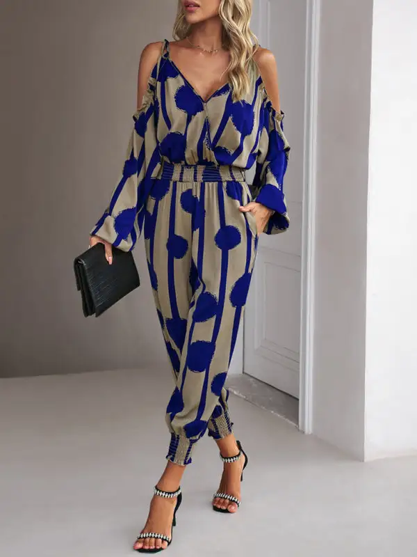 Lyric Abstract Print High Waist Jumpsuit