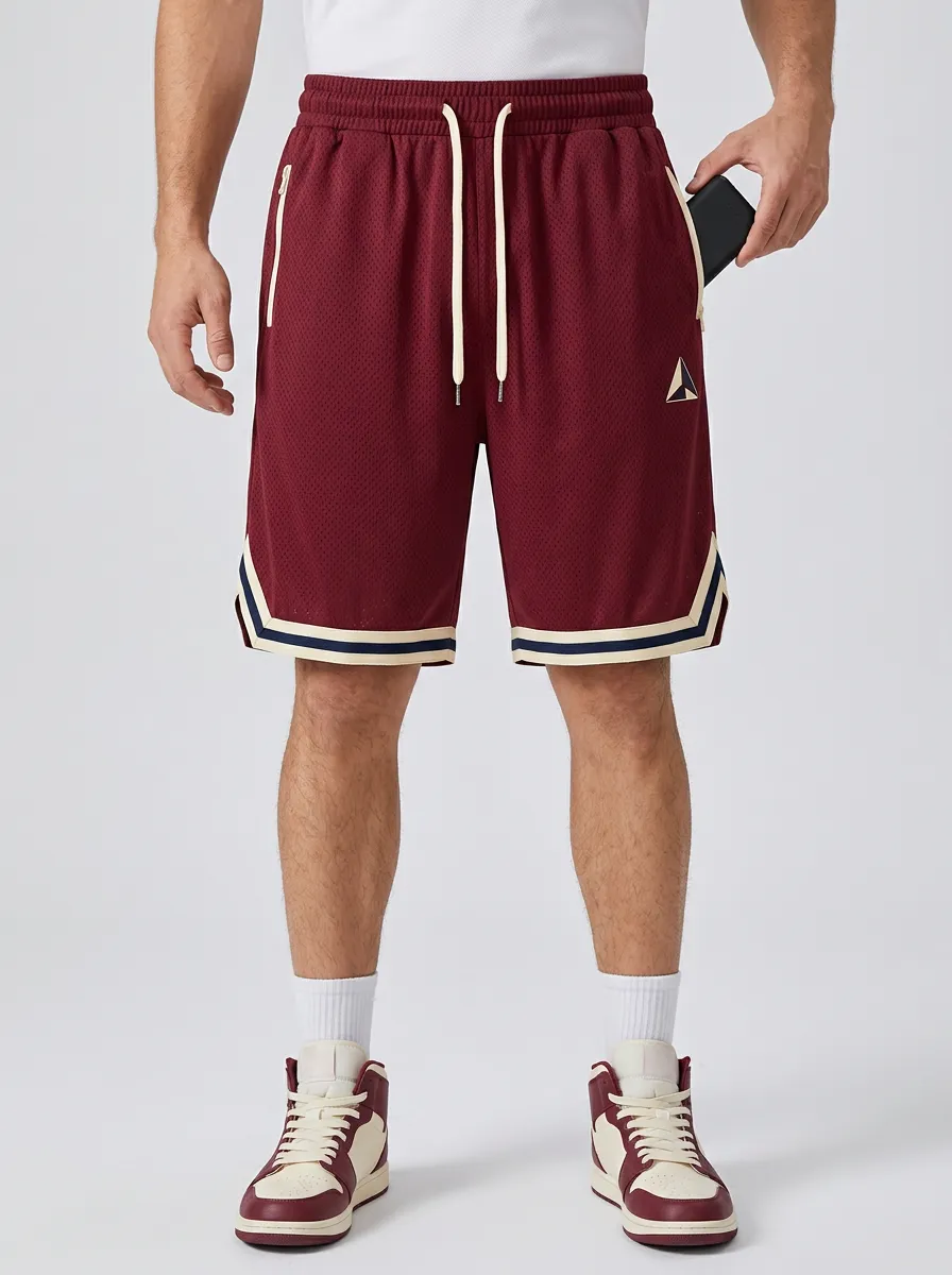 Training Mesh Detail Street Style Men's Basketball Shorts
