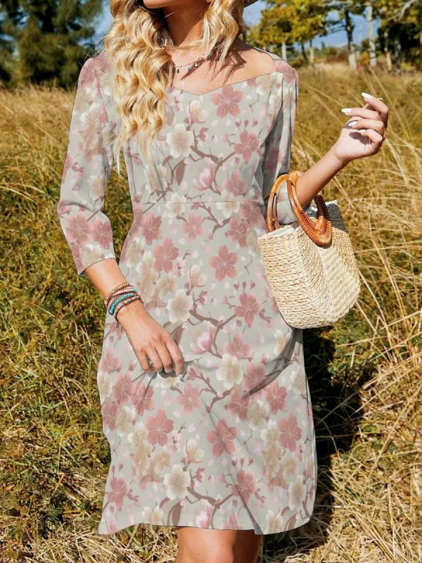 Cherry Blossom Midi Dress