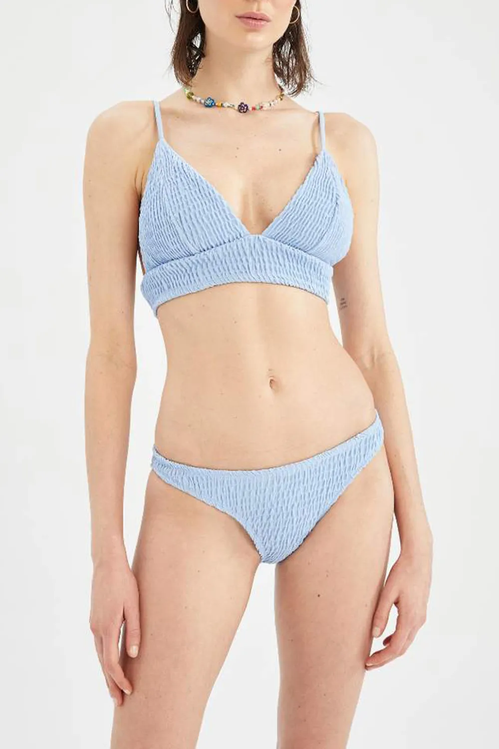 Ruffled Tankini Swim Ensemble