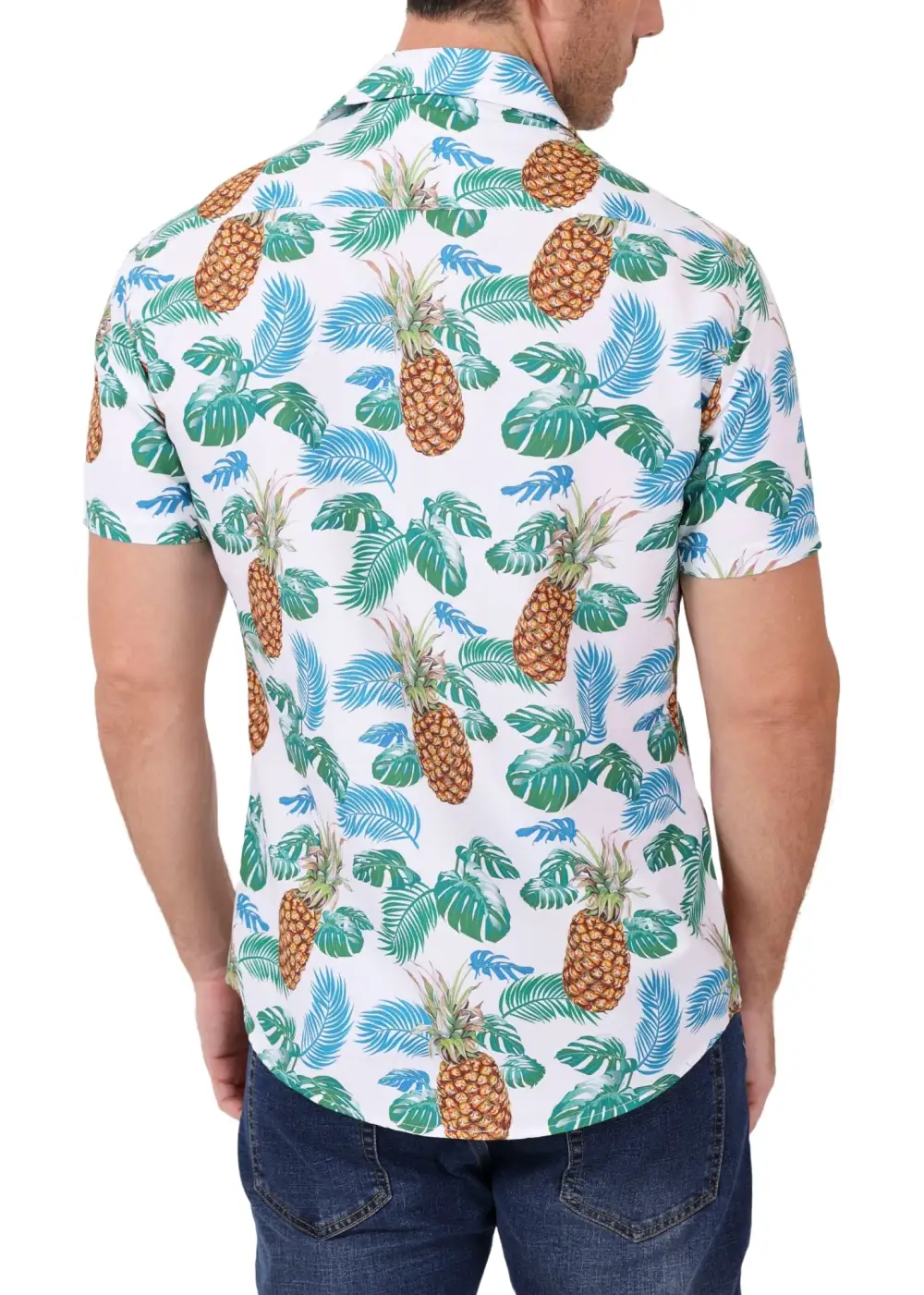Micro Print Short Sleeve Button Shirt