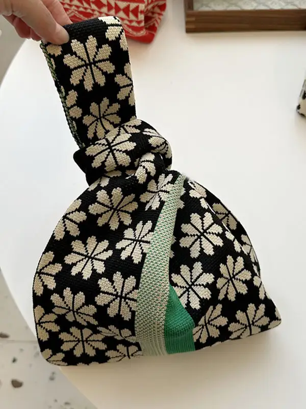 Minimal Woven Vintage Shoulder Bag