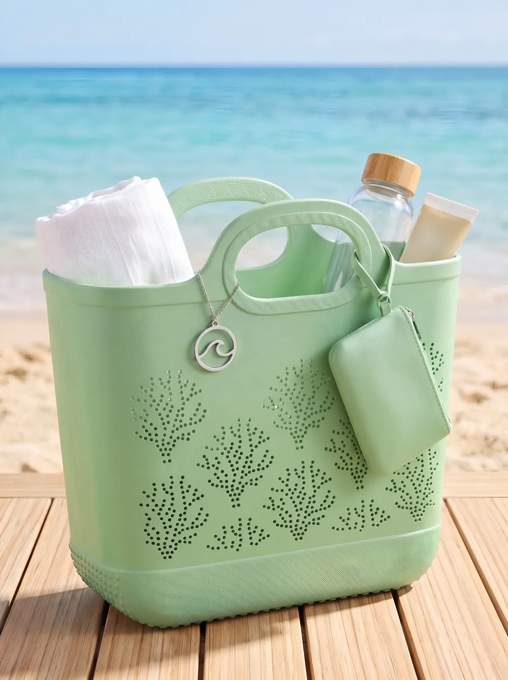 Poolside Leisure Perforated Tote Bag
