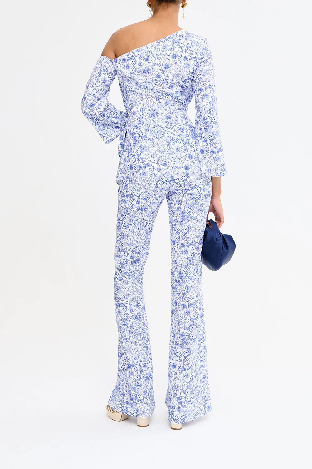 Floral Striped Design Trousers
