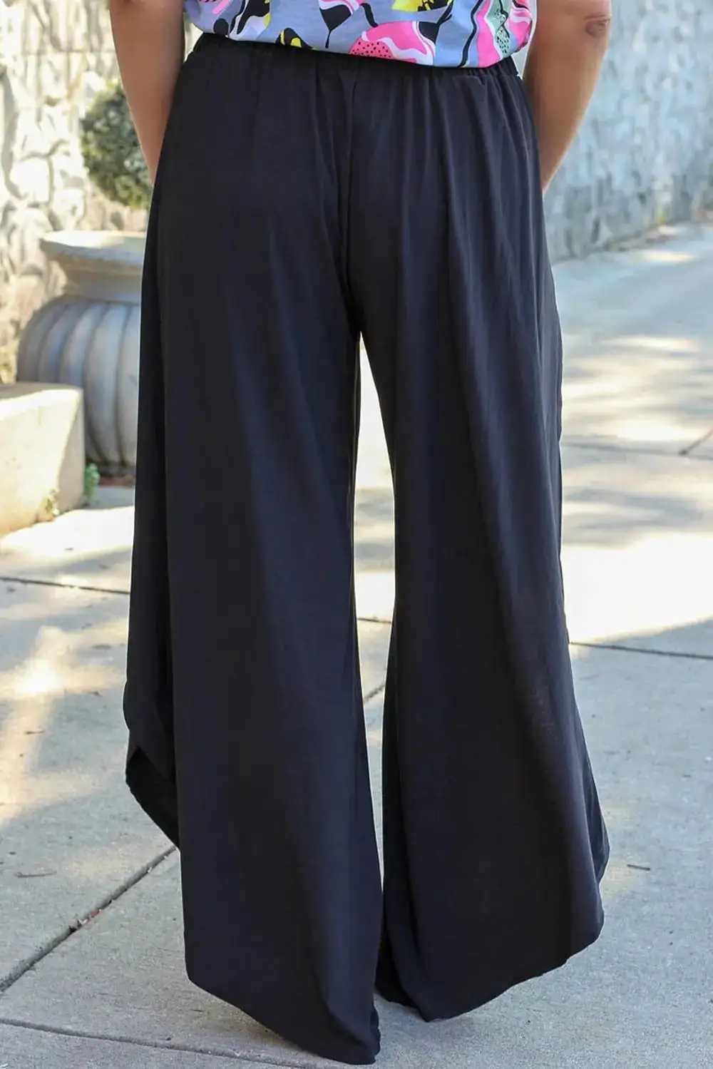 Tie Detail Wide Leg Pants