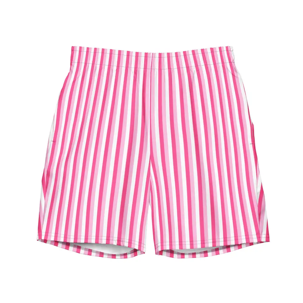 Breathable Striped Swim Trunks