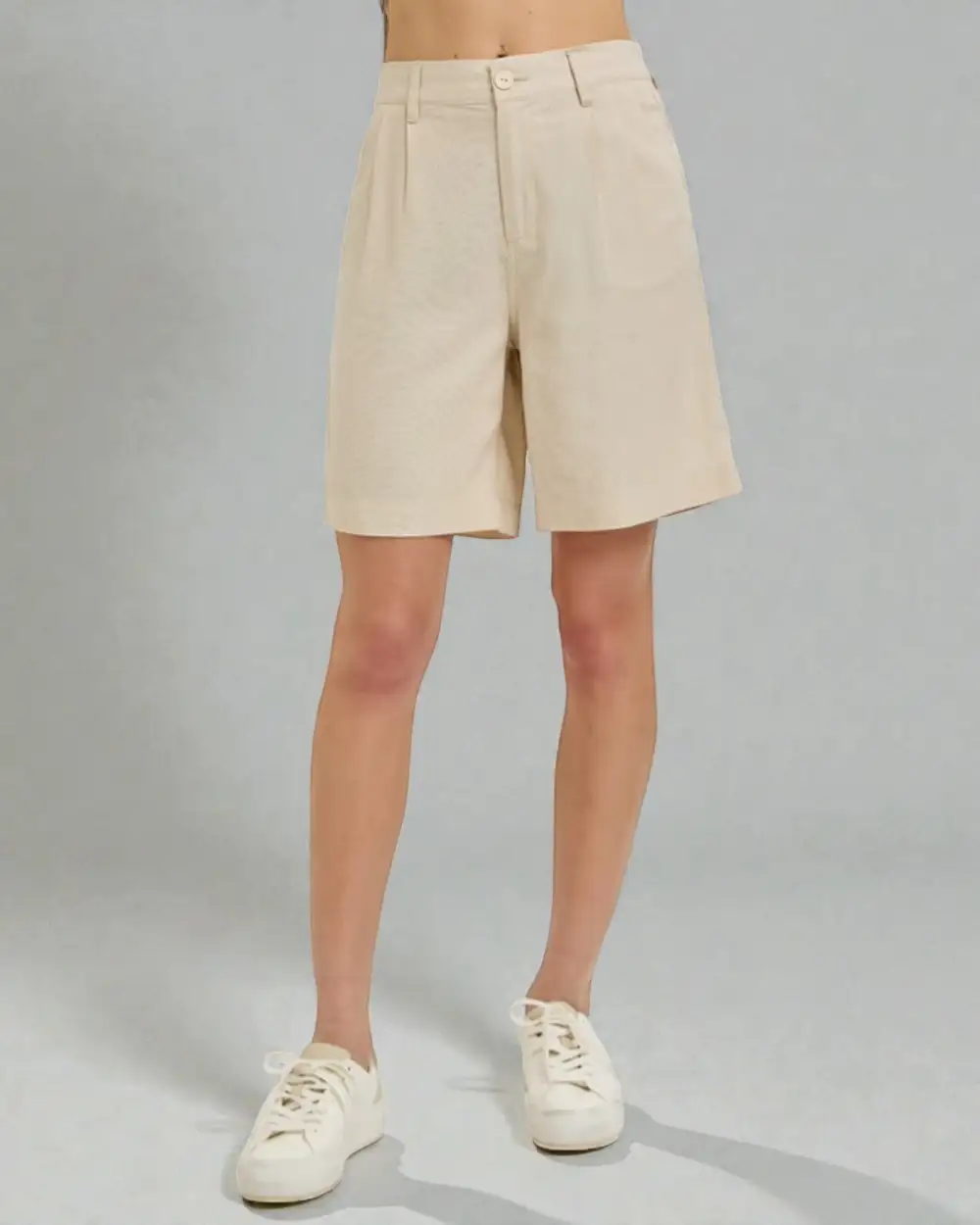 Tailored Pleated Bermuda Shorts