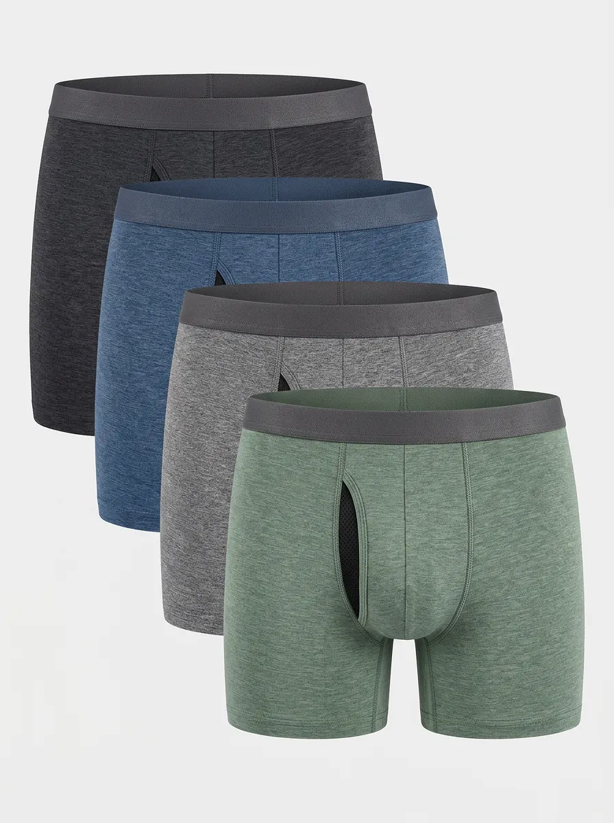 Classic Flexible Waist Four Pack Briefs