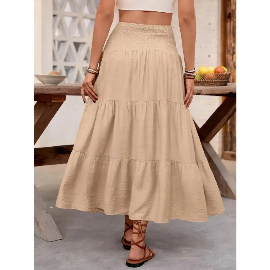 Smocked Tiered Skirt