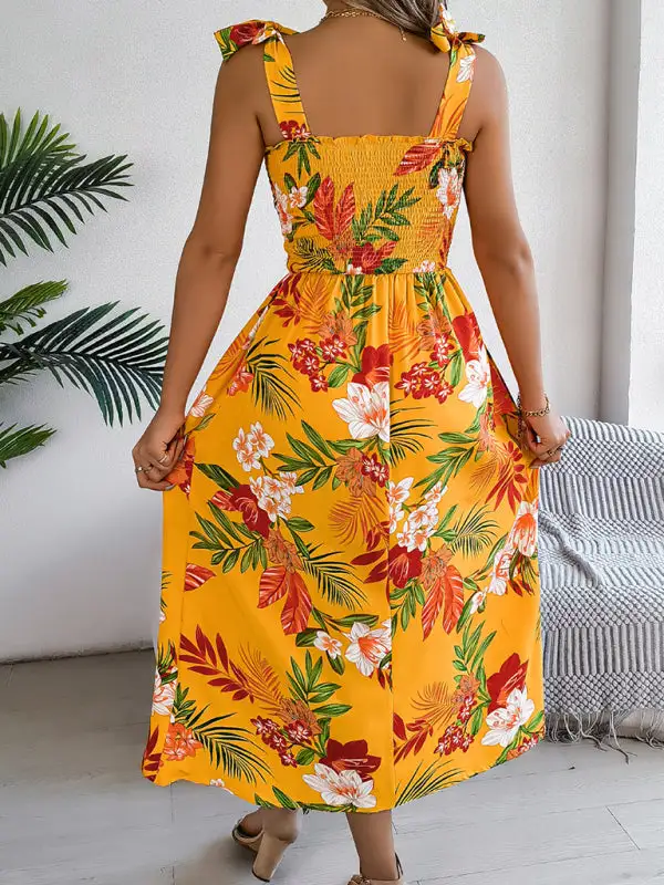 Minimal Collared Printed Dress