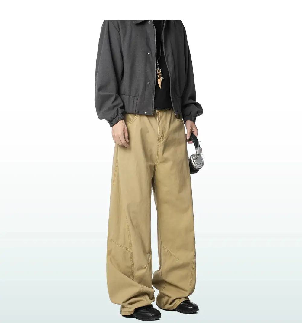 Wide Leg Cargo Trousers