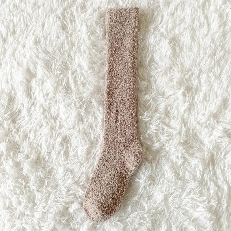Thick Coral Fleece Leg Warmers