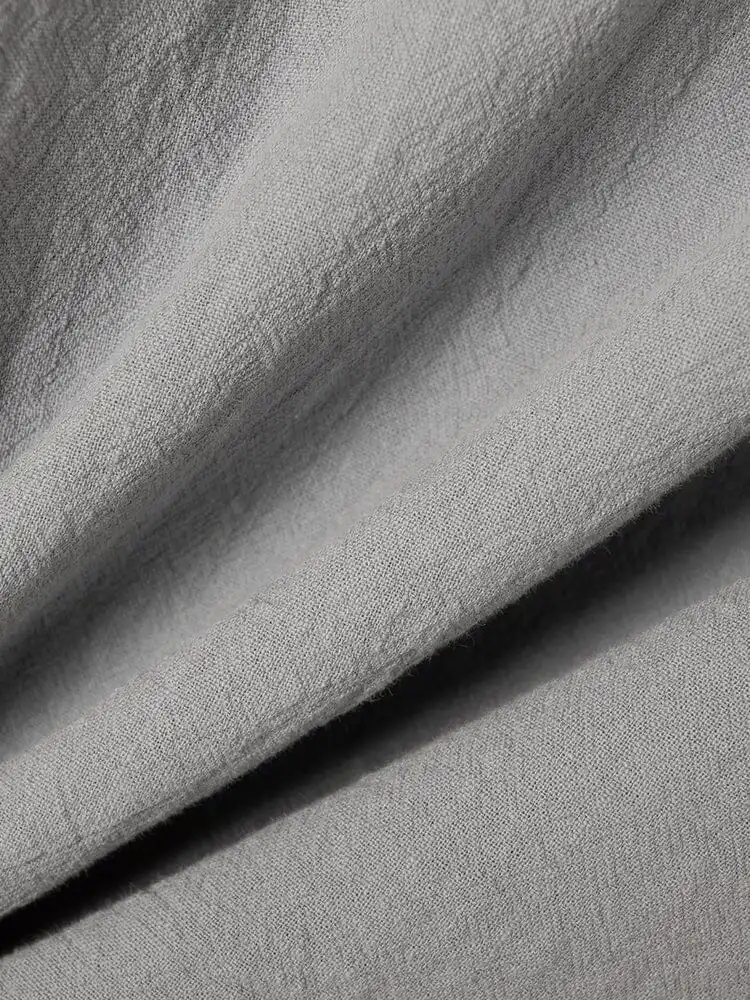 Leisure Half Placket Cotton Linen Shirt