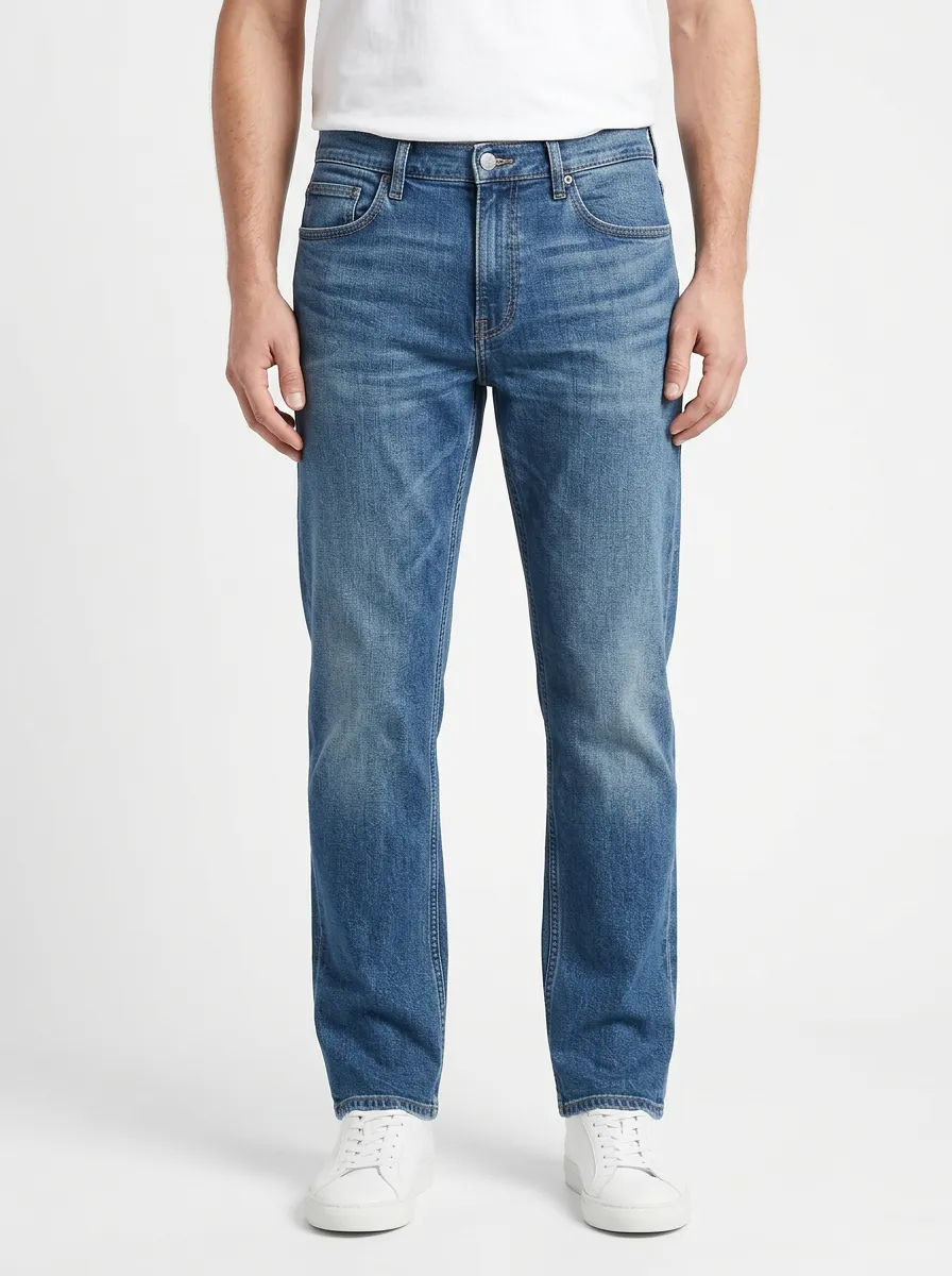 Faded Rise Jeans