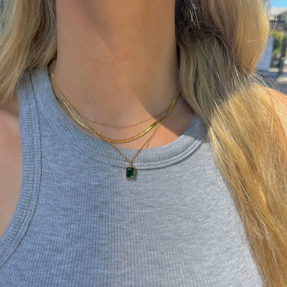 Emerald Double Necklace