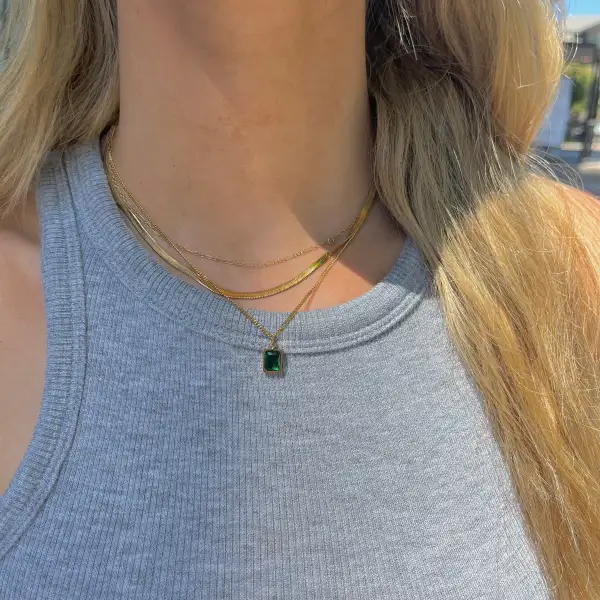 Emerald Double Necklace
