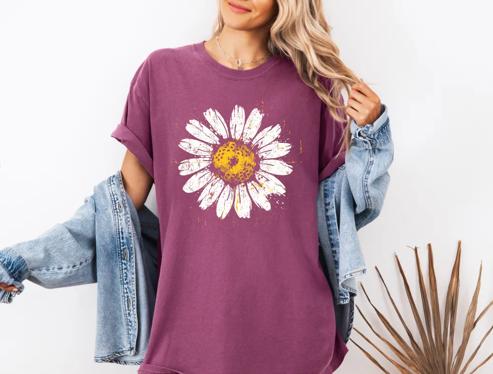 Daisy Graphic Garment Dyed Tee