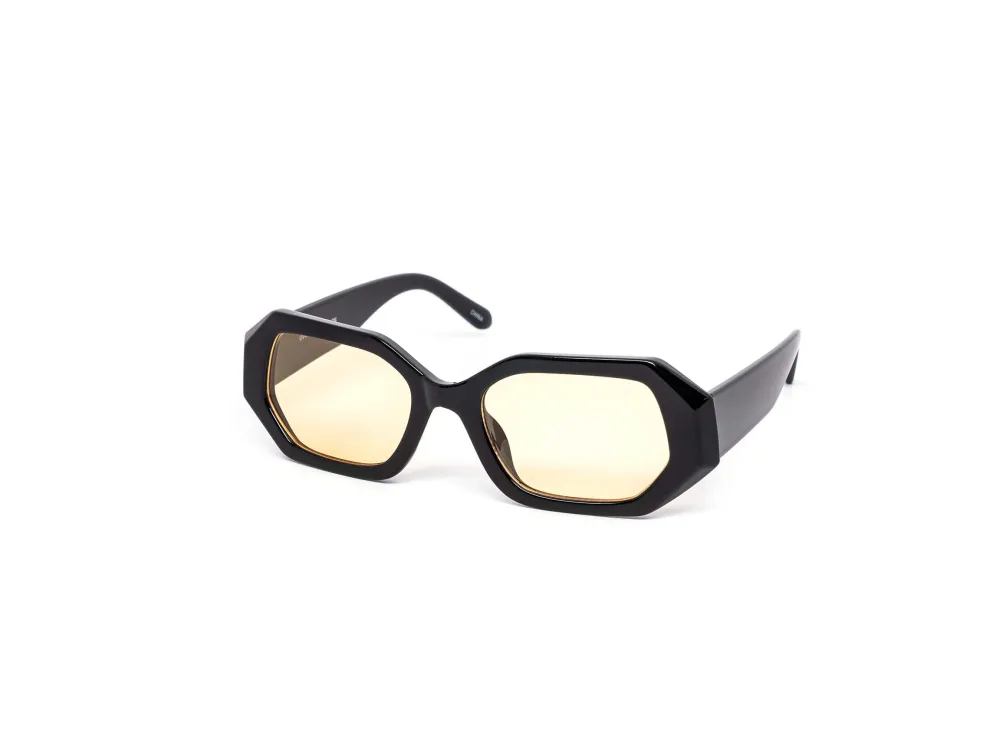 12-Pack Chunky Hexagon Dark Lens Sunglasses