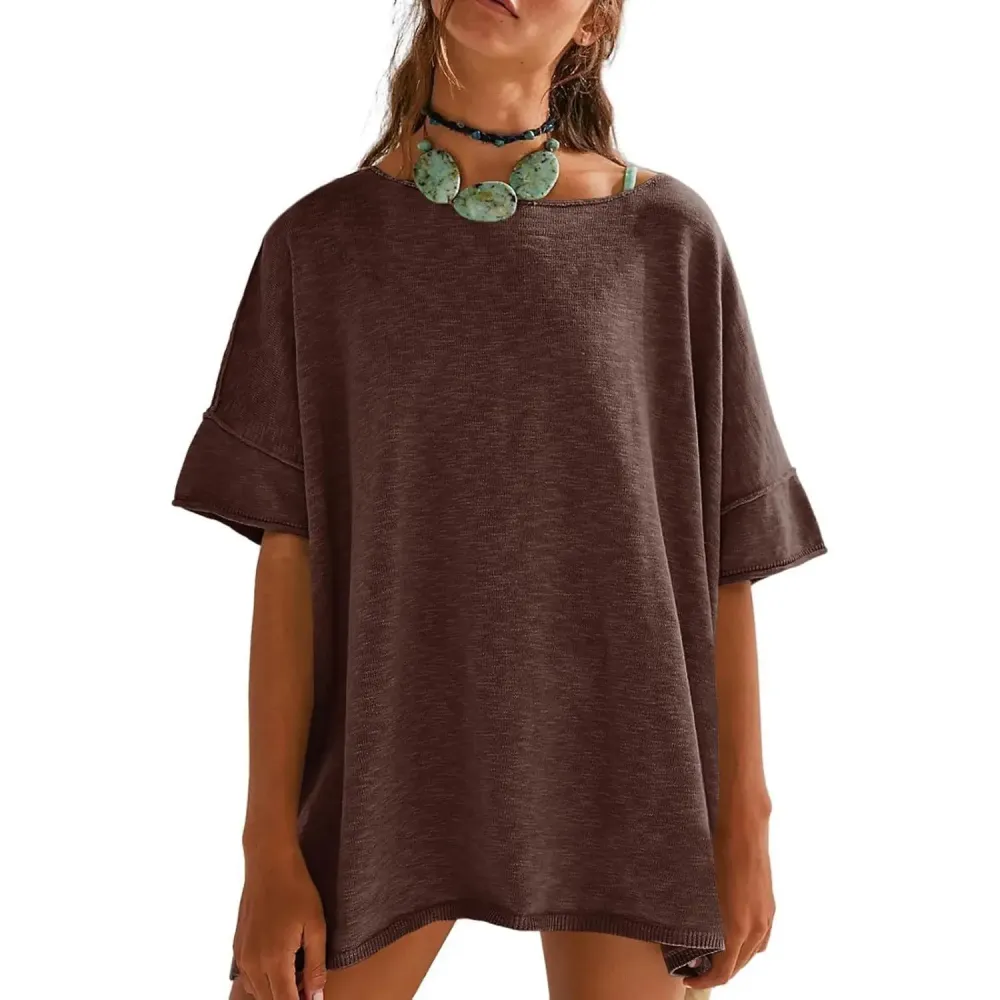 Women’s Oversized Short Sleeve Tunic Tee
