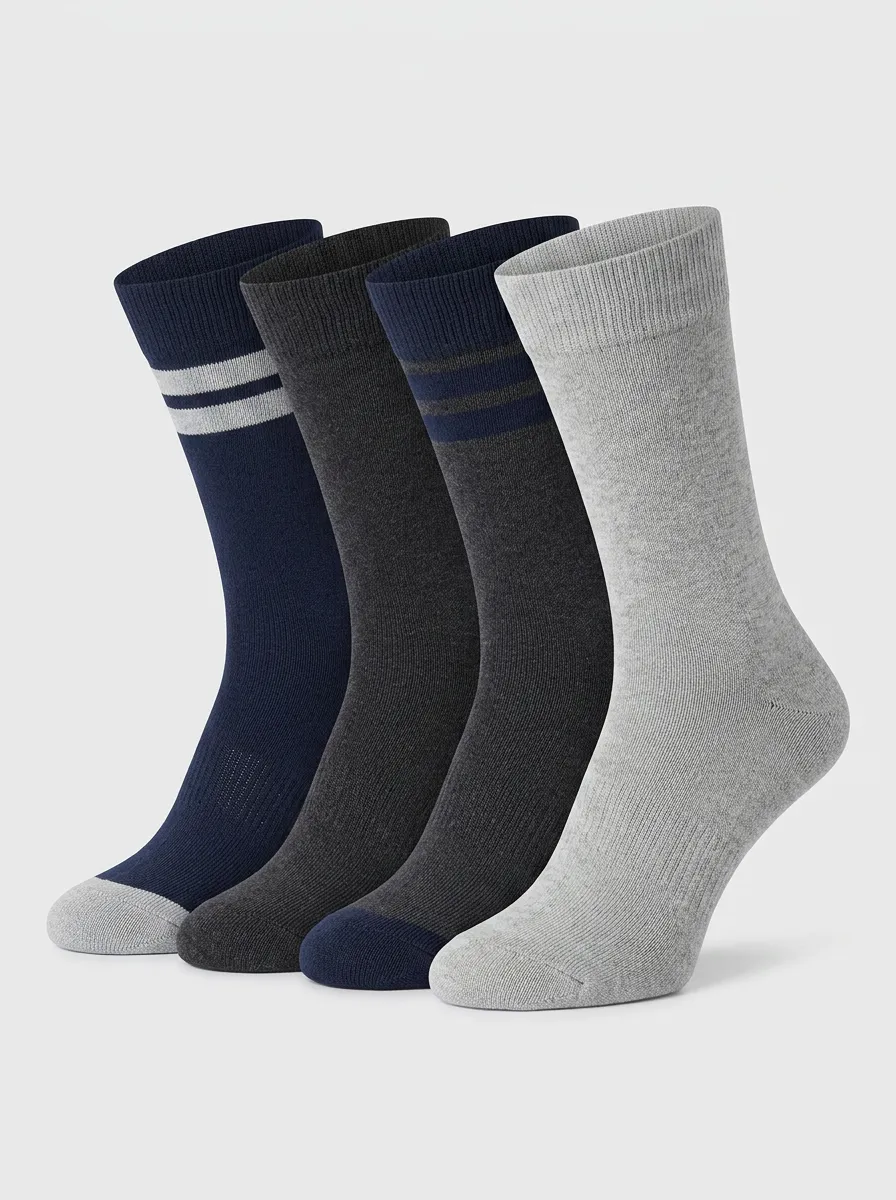 Men's Heritage-Style Four Pair Socks