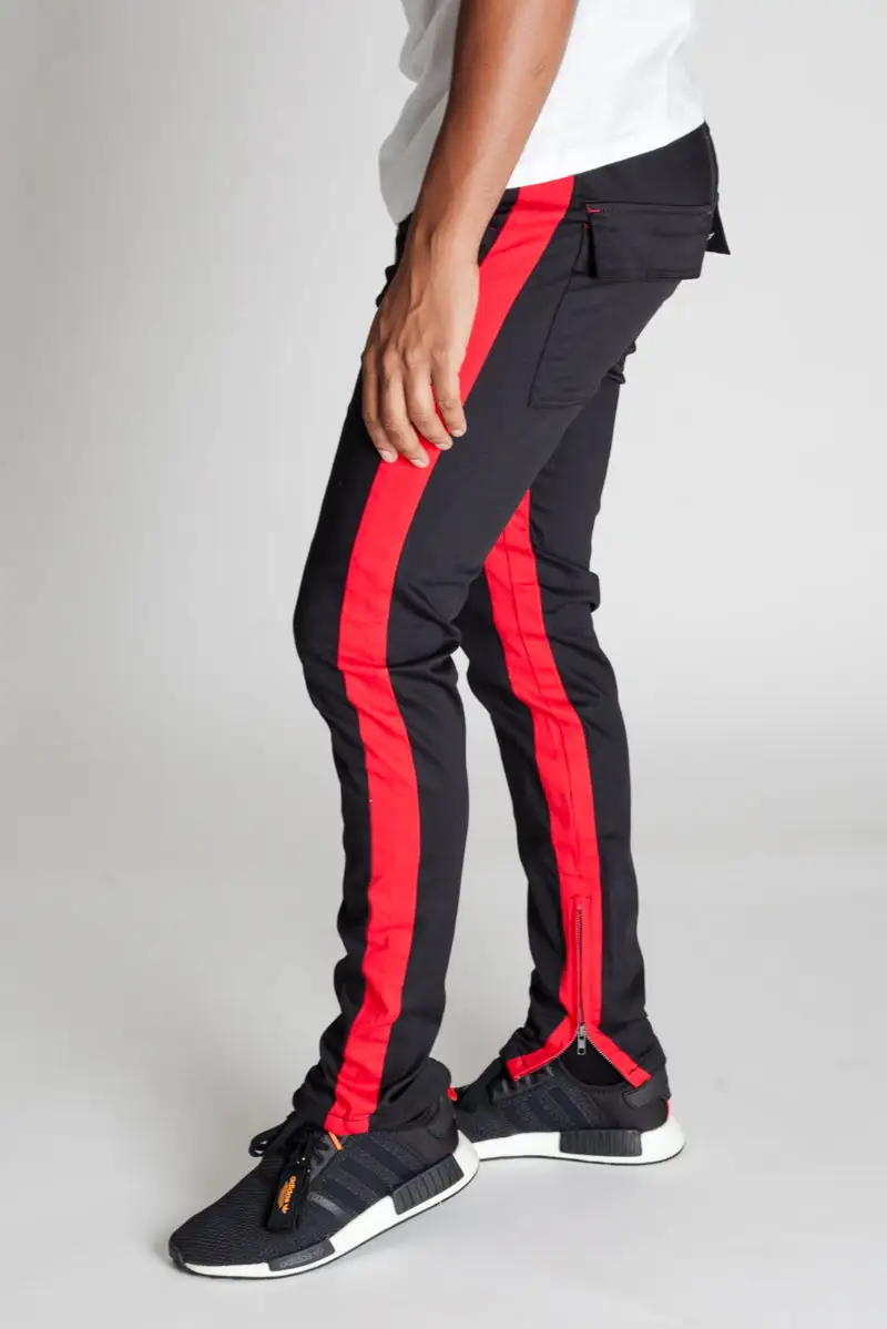Men's Skinny Raw Hem Track Pants