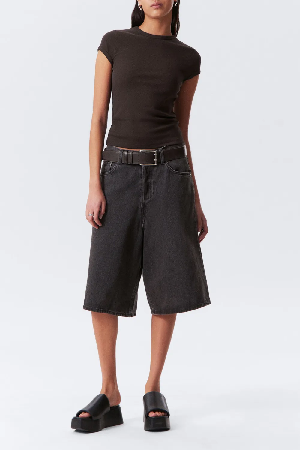 Ribbed Short Sleeve T-Shirt