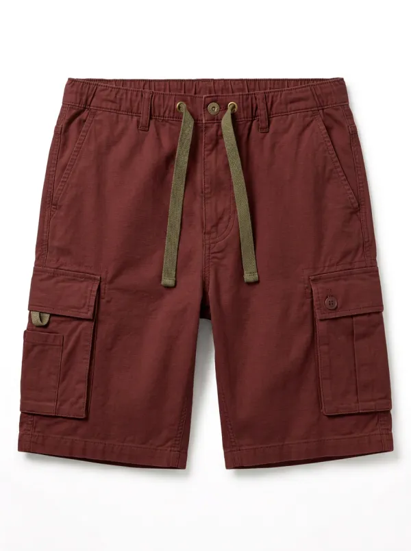 Men's Casual Outdoor Khaki Multi-Pocket Cargo Shorts