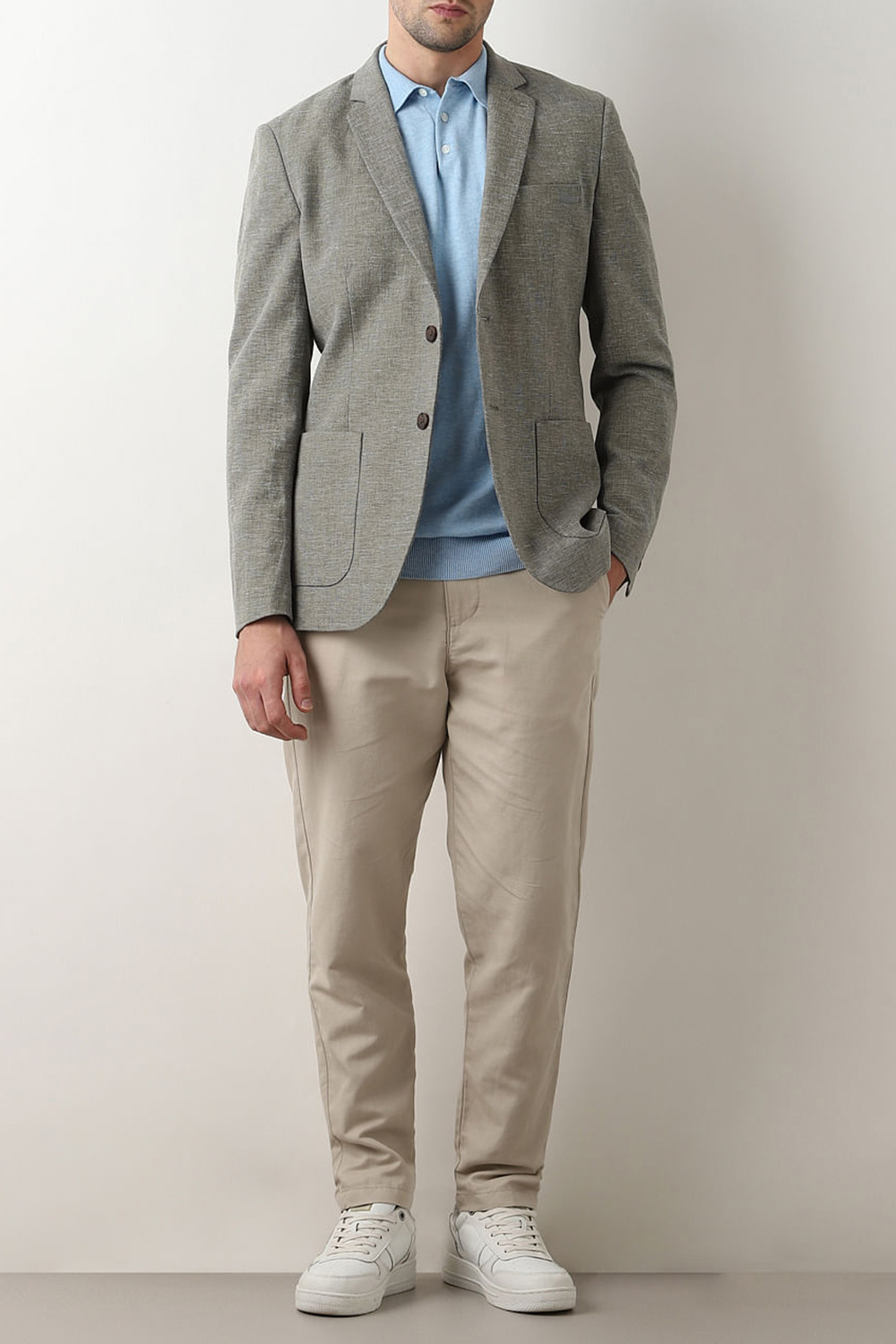 Green Linen Tailored Blazer