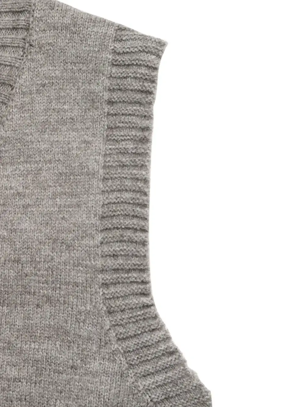 Fine V Neck Knit Detail Coordinated Set