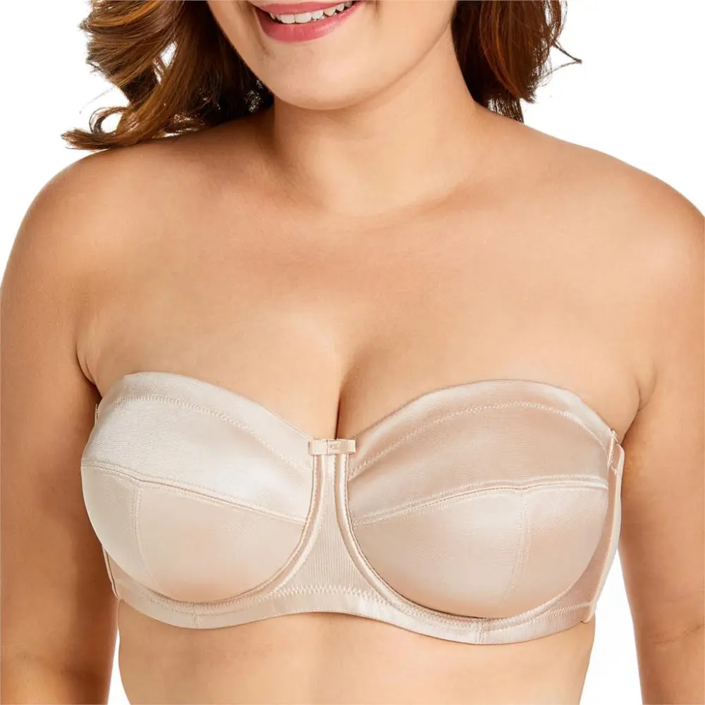 Plus-Size Non-Slip Half-Cup Bra