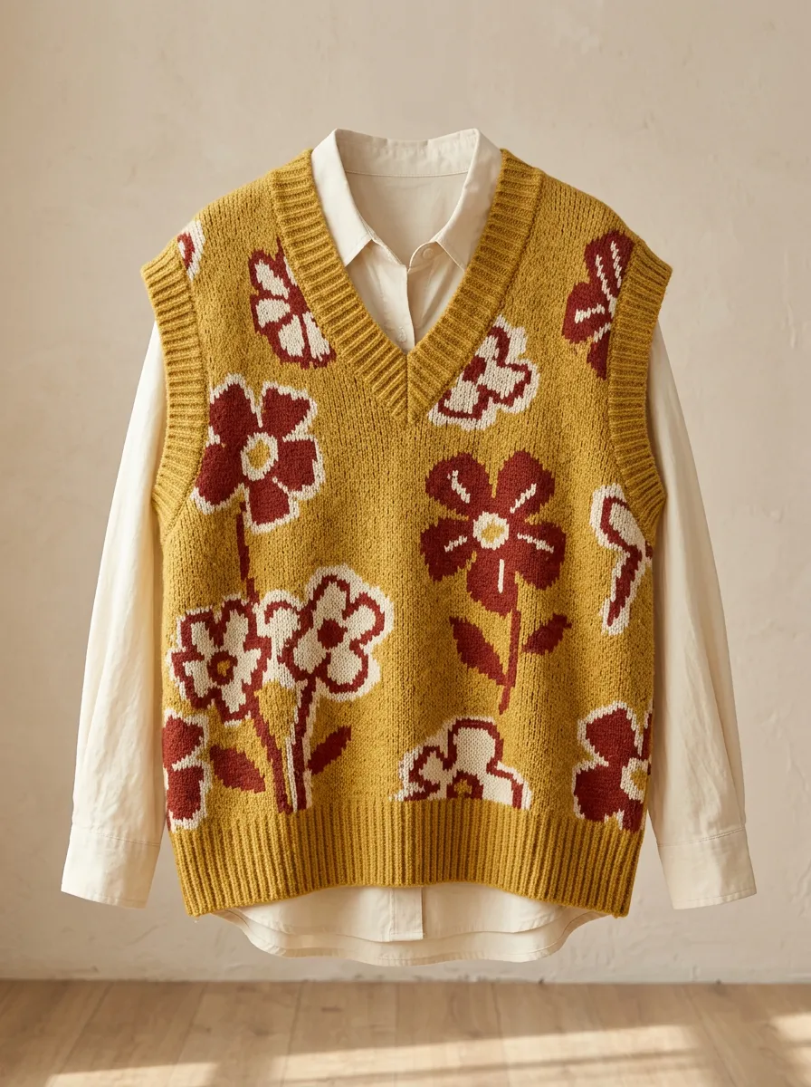 Everyday Floral Sweater Vest