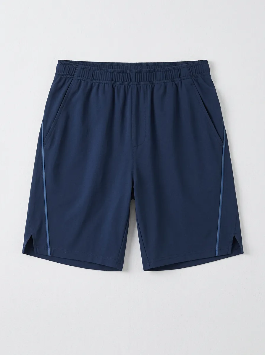 Piped-Trim Golf Athletic Shorts