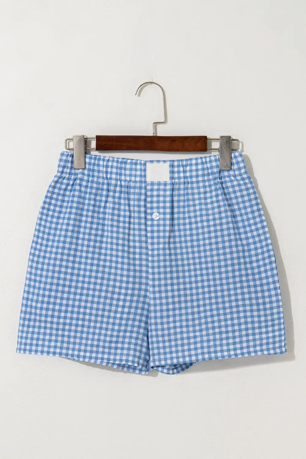 Gingham Plaid High Waist Casual Shorts