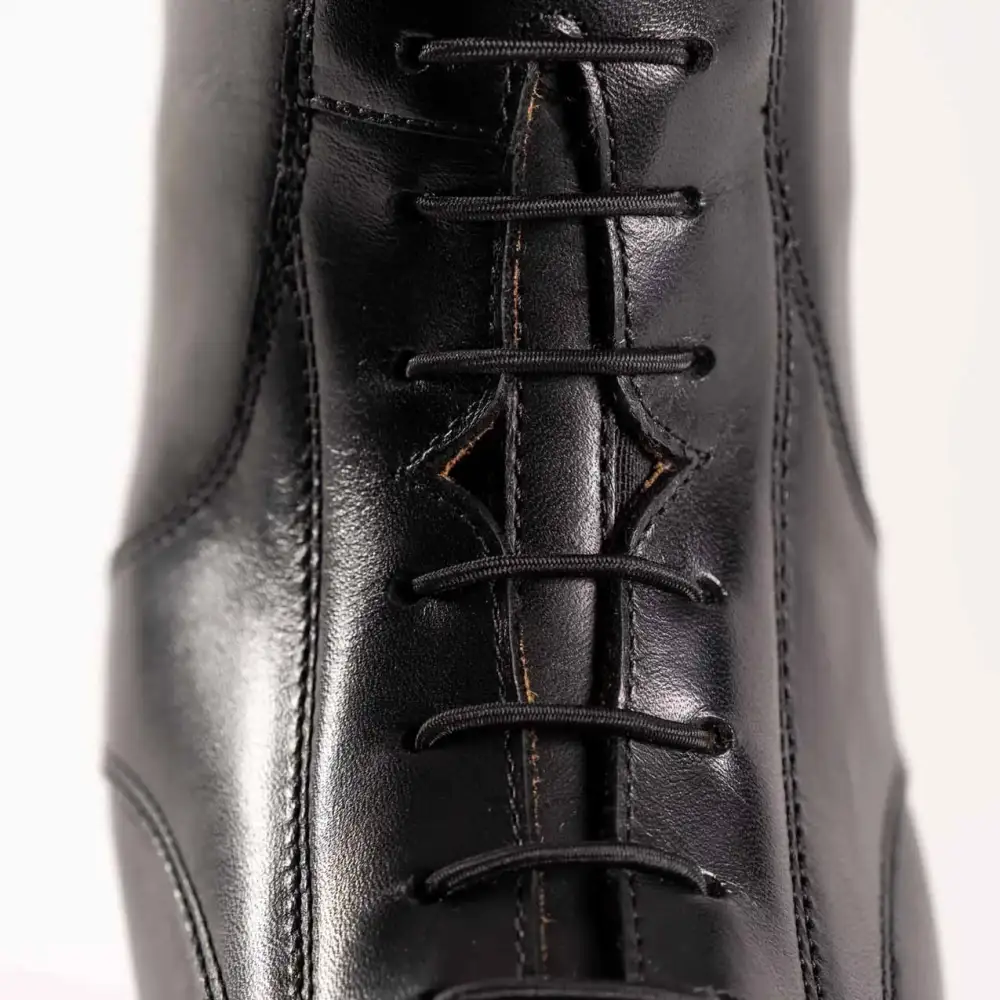 Leather Lace-Up Tall Riding Boots