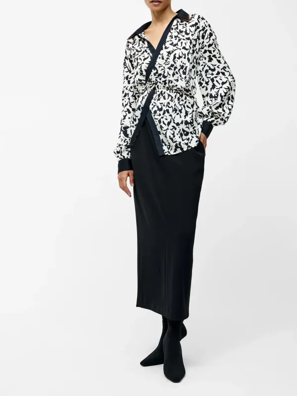 Classic Modern Striped Stand Collar Shirt