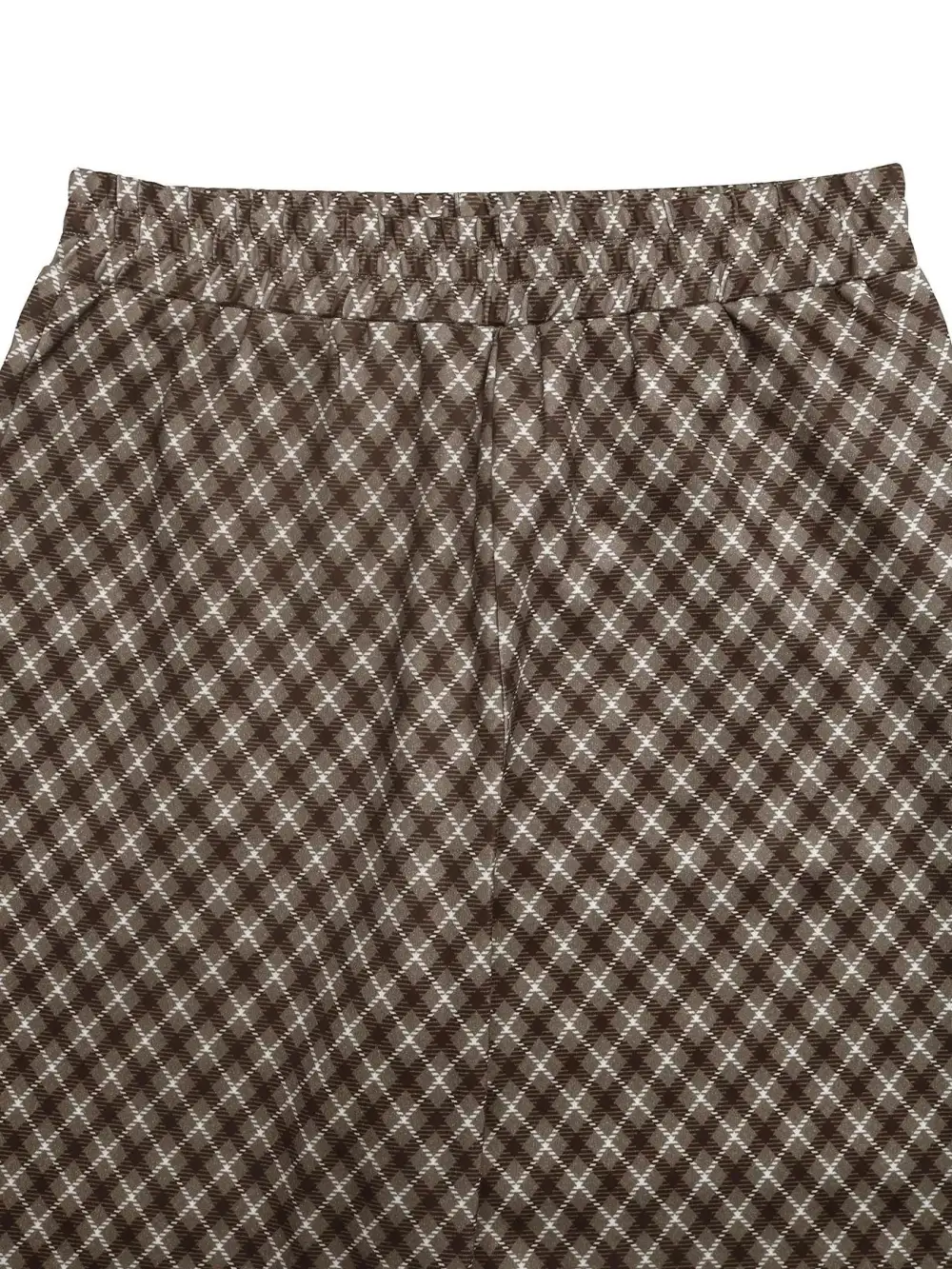 Relaxed Plaid High Waist Wide Leg Pants