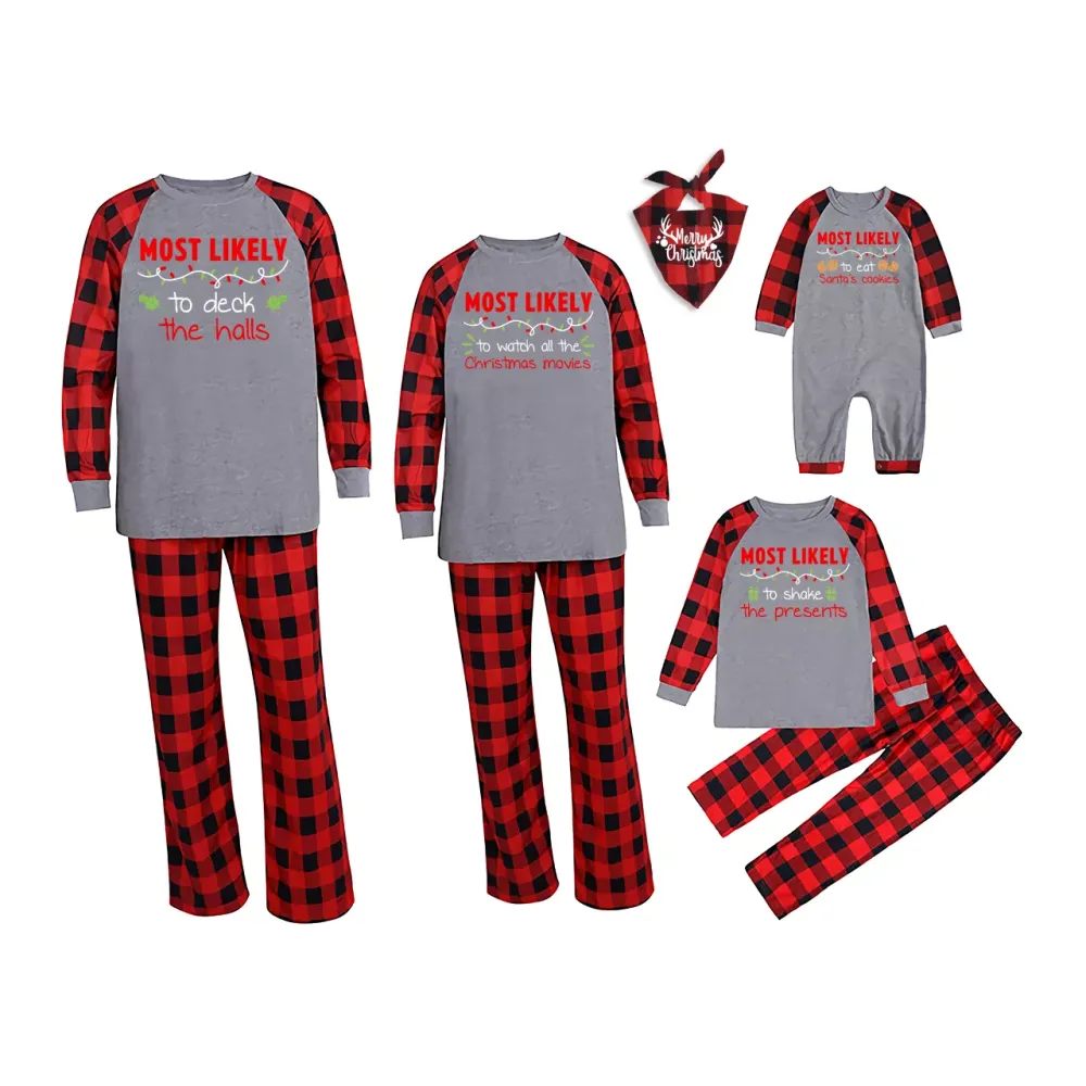 Most Likely Rattan Christmas Family Matching Pajamas（customizable）