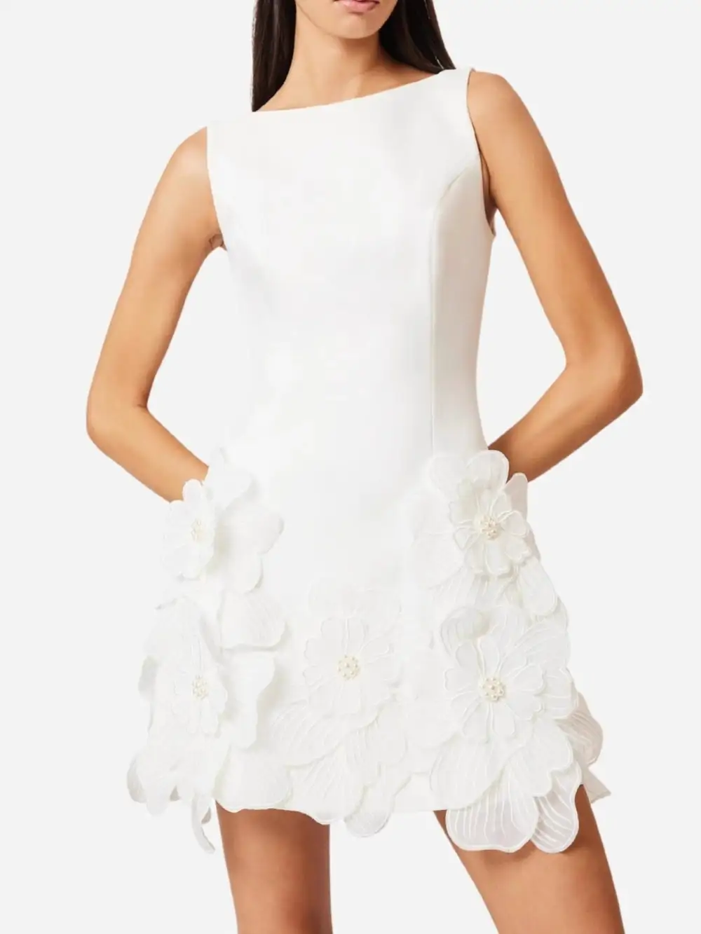 Floral Round Neck Sleeveless Dress Casual