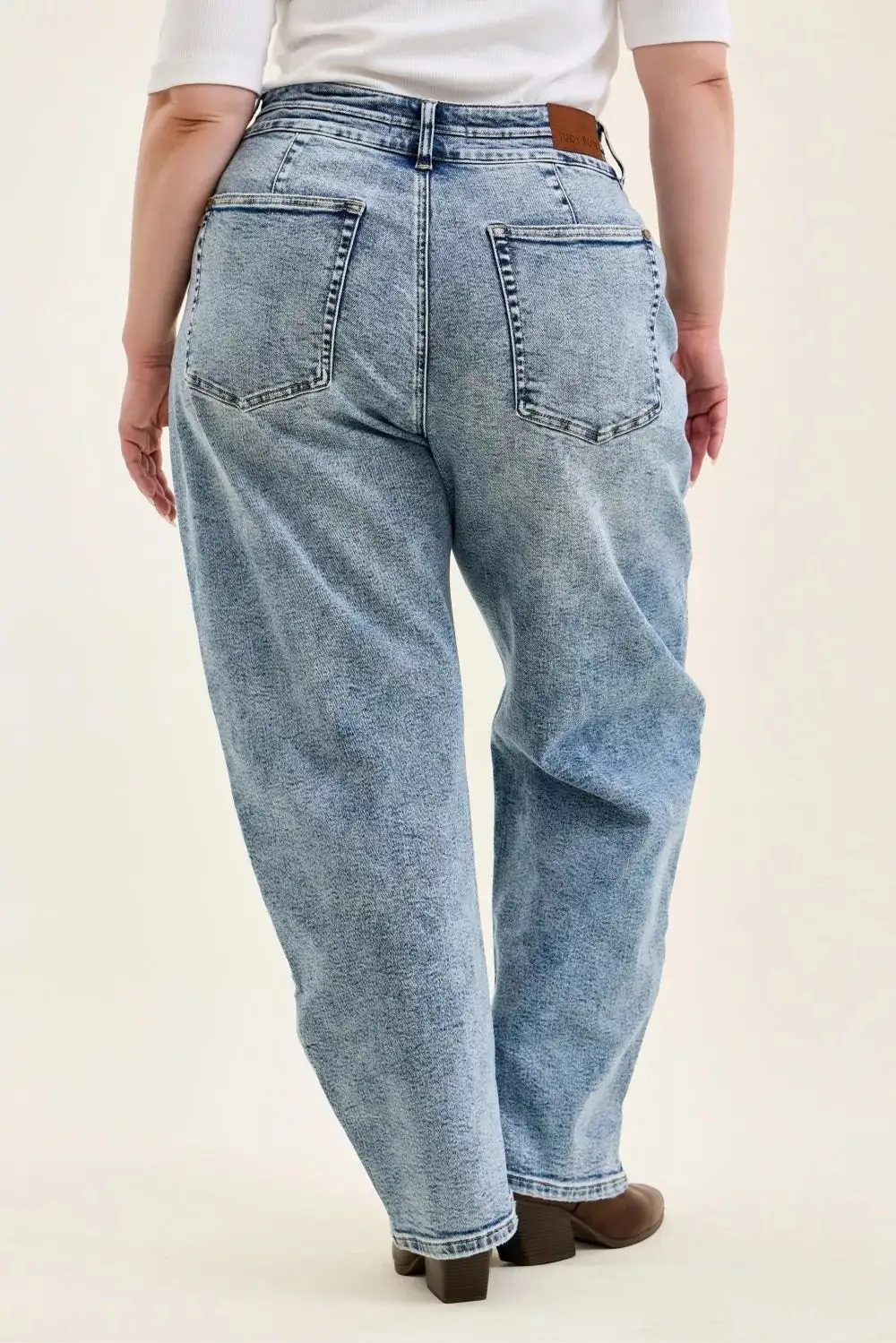 Structured High Waist Denim Jeans
