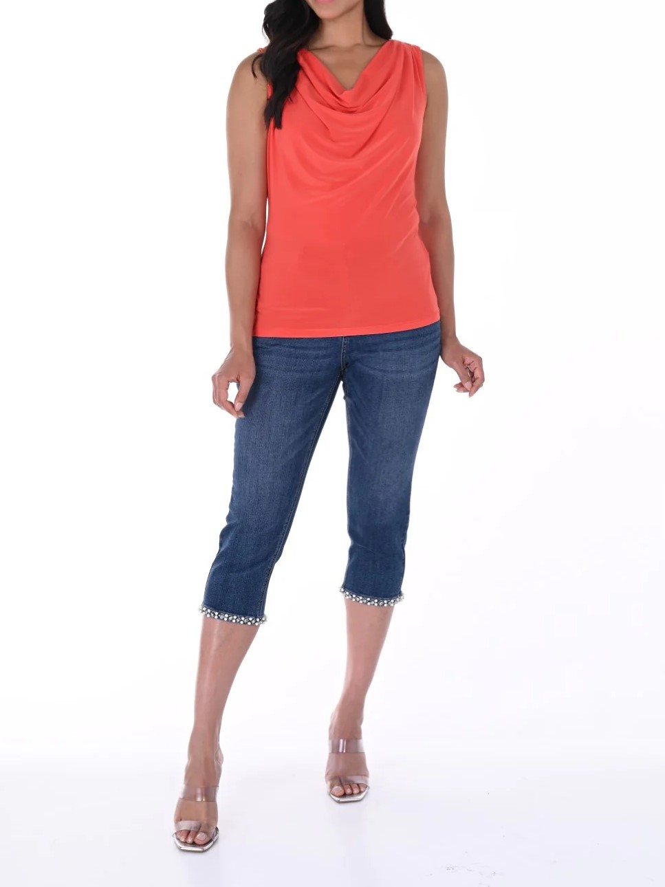 Cropped Light Blue Denim Jeans