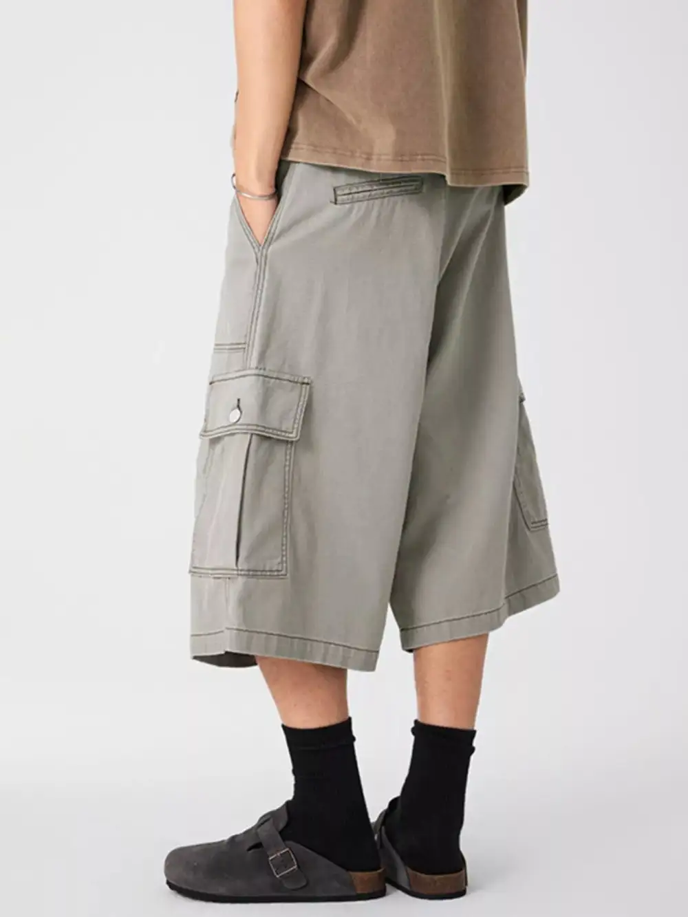 Men's Rugged Cargo Shorts with Flap Pocket Storage
