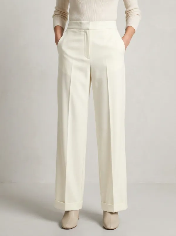 Printed Wide-Leg Trousers