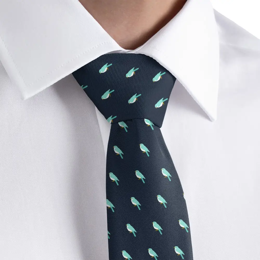 Bird Motif Necktie